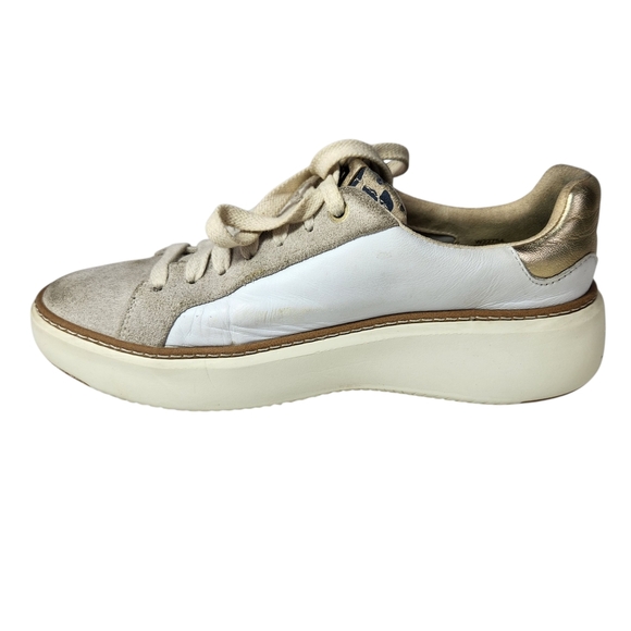 Cole Haan Women's White and Gold Sneakers - Picture 5 of 12